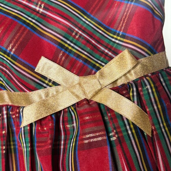 Classic Red Holiday Dress Coat & Plaid Christmas Dress Lots of Love Girls Size 6 - Picture 8 of 14